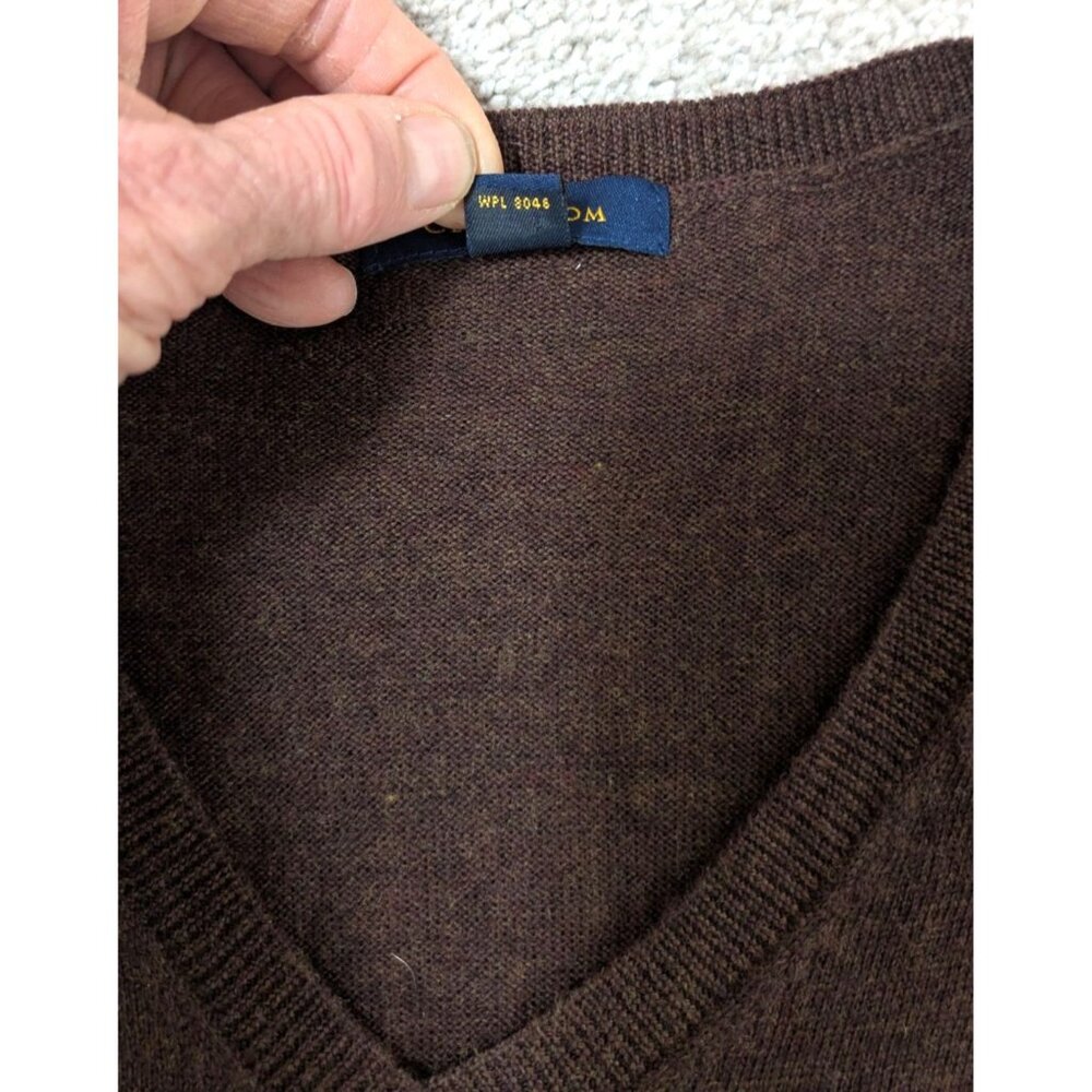 Club Room Mens Wool Sweater Vest XL Brown Academia Grandpa Preppy Golf Mr Rogers - Picture 5 of 7